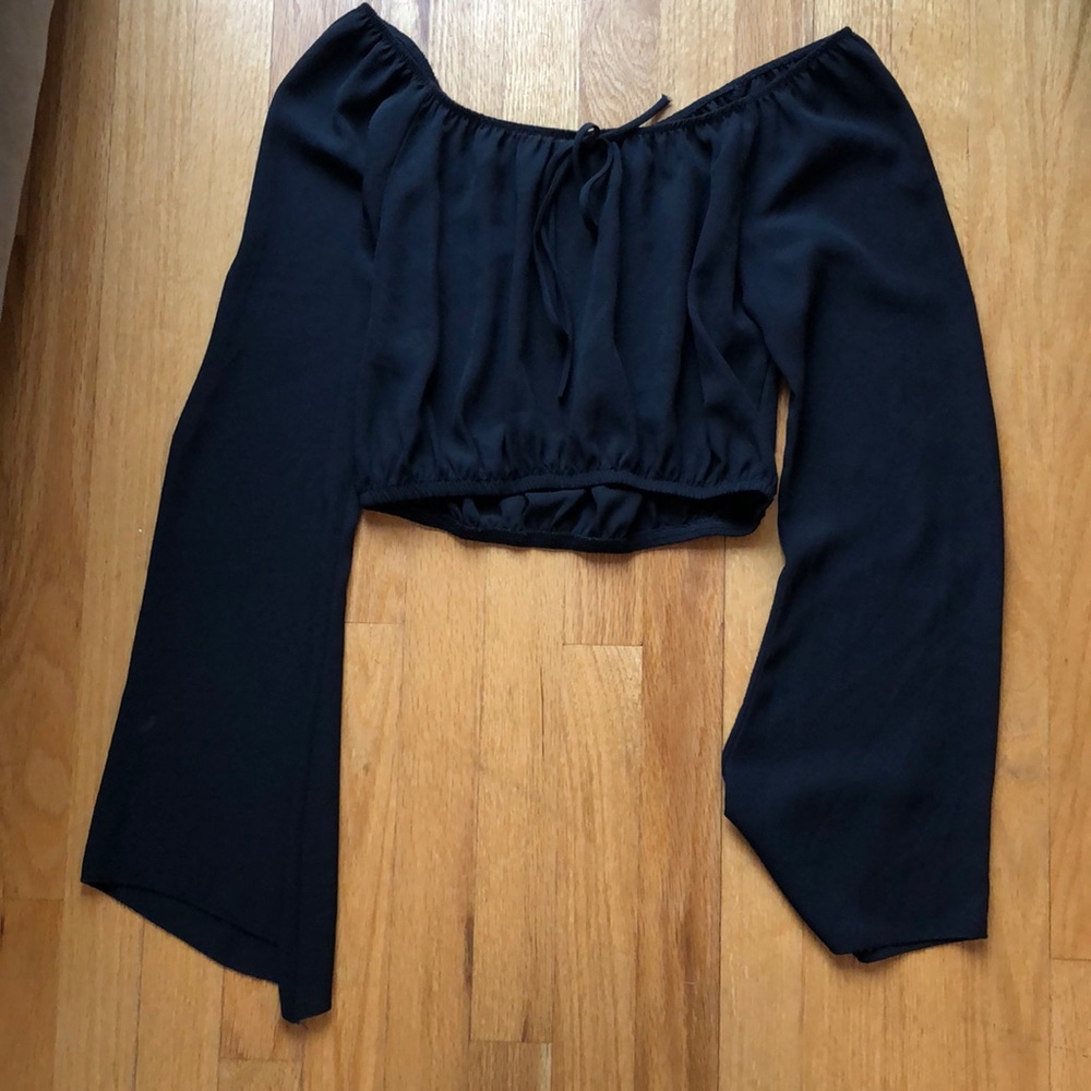 Silky off the shoulder blouse